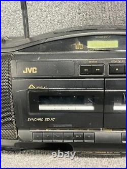 JVC RC-X610 Hyper Bass CD AM/FM Radio Cassette Player Boombox in Black