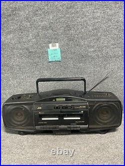 JVC RC-X610 Hyper Bass CD AM/FM Radio Cassette Player Boombox in Black