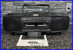 JVC RC-X610 Hyper Bass CD AM/FM Radio Cassette Player Portable System