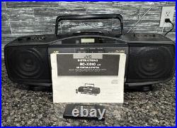 JVC RC-X610 Hyper Bass CD AM/FM Radio Cassette Player Portable System