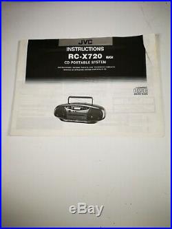 JVC RC-X720 Stereo Portable System CD Cassette Radio Player Beatbox Boombox