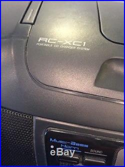 JVC RC-XC1 AM/FM 3 Disc CD Changer Cassette Player Boombox Portable Stereo. MINT