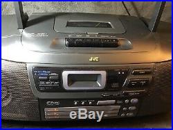 JVC RC-XC1 Boombox Portable 3 Disc Cd Changer, Cassette Player, Am/Fm Stereo