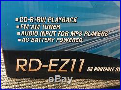 JVC RD-EZ11 Am/Fm CD Portable Audio input for mp3 player System Brand new