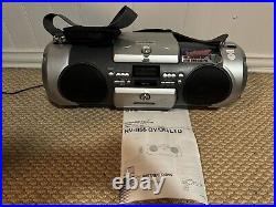 JVC RV-B55 KABOOM! Active Hyper Bass Stereo Boombox w AM/FM CD Cassette