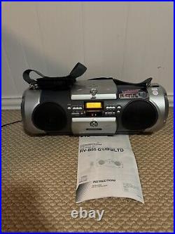 JVC RV-B55 KABOOM! Active Hyper Bass Stereo Boombox w AM/FM CD Cassette