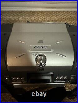 JVC RV-B55 KABOOM! Active Hyper Bass Stereo Boombox w AM/FM CD Cassette