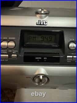 JVC RV-B55 KABOOM! Active Hyper Bass Stereo Boombox w AM/FM CD Cassette