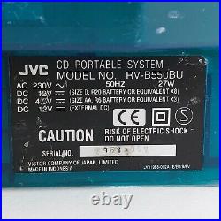 JVC RV-B550 Kaboom Pitch Control Boombox Portable Stereo Guitar Aux RV-B550BU