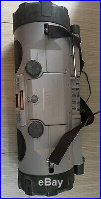 JVC RV-B90GY Kaboom Portable Stereo CD Cassette Digital Tuner Boombox Used