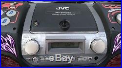 JVC RV-DP200 Portable Boombox Ghetoblaster Woofer CD Player Mixer Drum Bluetooth