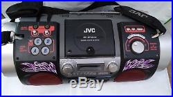 JVC RV-DP200 Portable Boombox Ghetoblaster Woofer CD Player Mixer Drum Bluetooth