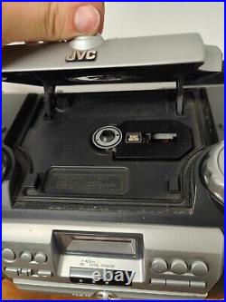 JVC RV-NB10B Boomblaster Portable Player Cassette Tape CD Radio Stereo Working