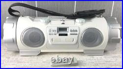JVC RV-NB20W Powered Woofer CD System Portable Boombox Stereo with Strap & Remote