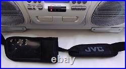 JVC RV-NB20W kaboom! Dual Subwoofer Portable Boombox CD iPod Aux AM FM in Box