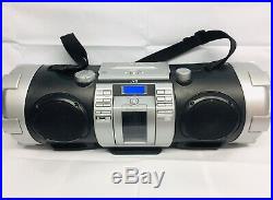 JVC RV-NB50 Boombox With Adjustable Strap CD Player FM Radio iPod Dock Portable