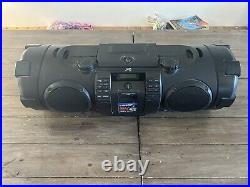 JVC RV-NB52B KABOOM! Powered Woofer Stereo Boombox w AM/FM CD USB iPod Dock