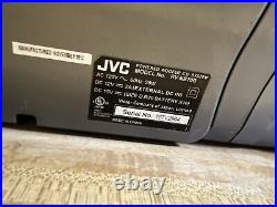 JVC RV-NB70B Portable Boombox Stereo CD Player/FM Radio/USB/ iPOD Dock read