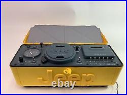 Jeep Boombox Portable CD Radio Am/fm Cassette Player Yellow Wpss-1a