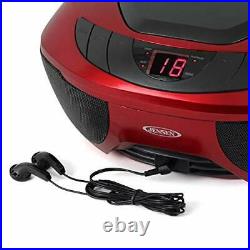 Jensen CD-475R Portable Sport Stereo Boombox CD Player with AM/FM Radio and A