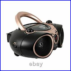 Jensen CD-490 Rose Gold Portable Boombox Sport Stereo CD Player with AM/FM Ra