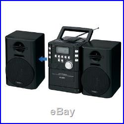 Jensen CD-725 AM/FM CD Music System Cassette Stereo Portable PLAYER SPEAKERS