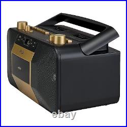 Jensen MCR-1500 Gold Modern Retro Music System Portable CD/MP3 Cassette Player