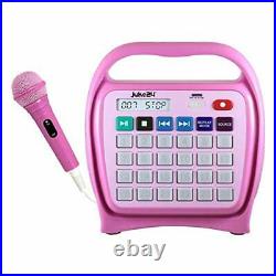 Juke24 Portable, Digital Jukebox with CD Player and Karaoke Function Pink
