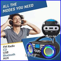 KLIM B3 CD Player Portable Boombox New 2023 FM Radio Bluetooth CD MP3 AUX