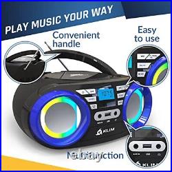 KLIM B3 CD Player Portable Boombox New 2023 FM Radio Bluetooth CD MP3 AUX