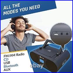 KLIM Boombox B4 CD Player Portable Audio System + AM/FM Radio with CD Player