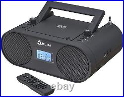 KLIM Boombox B4 CD Player Portable Audio System + AM/FM Radio with CD Player, MP