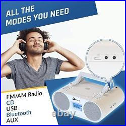KLIM Boombox B4 CD Player Portable Audio System + New 2022 + AM/FM Radio with