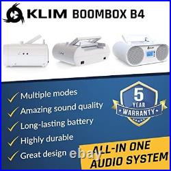 KLIM Boombox B4 CD Player Portable Audio System New 2023 AM/FM Radio with