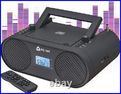 KLIM Boombox B4 CD Player Portable Audio System New 2024 AM/FM Black