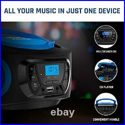 KLIM Boombox Portable Audio System. FM Radio CD Player Bluetooth MP3 USB AUX
