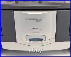 KOSS HG856B Boombox CD Player Dual Cassette AM/FM Radio Fully Functional (Video)