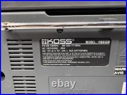 KOSS HG856B Boombox CD Player Dual Cassette AM/FM Radio Fully Functional (Video)