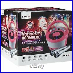 Karaoke Boombox Machine with CD Player Groov-e Bluetooth Wireless Portable Party