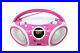 (Kitty Pink) SINGING WOOD, CD Player Boombox CD/CDRWithCD-MP3, Portable/w