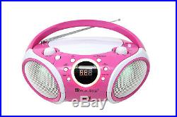 (Kitty Pink) SINGING WOOD, CD Player Boombox CD/CDRWithCD-MP3, Portable/w