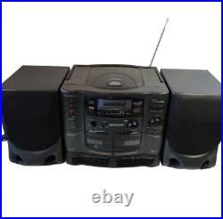 Koss Portable AM/FM Radio Compact Disc CD Cassette Player System HG910A Boombox