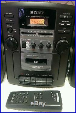 LN Sony CFD-Z130 CD Player AM/FM Radio Cassette Portable Sound System. Boom Box