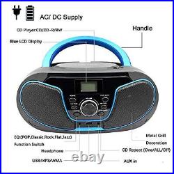 LONPOO Stereo CD Boombox Portable Bluetooth Digital Tuner FM Radio CD Player