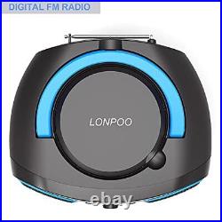 LP-D02 CD Player Boombox Portable Bluetooth FM Radio Stereo Sound System with