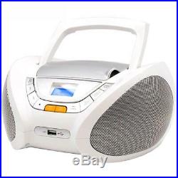Lauson Boombox With Cd Player Mp3 Portable Radio CD-Player Stereo White