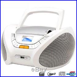 Lauson Boombox With Cd Player Mp3 Portable Radio CD-Player Stereo White