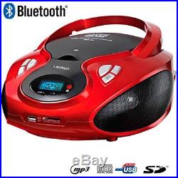 Lauson CP439 Portable CD Player Bluetooth Boombox MP3/USB Playback, SD Card Slot