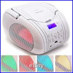 Lauson CP556 Boombox with Cd Player Mp3 Portable Radio CD-Player White