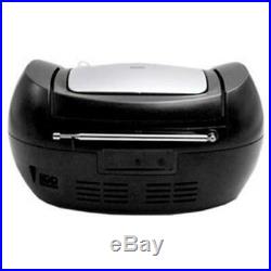 Lauson Cd-Player Boombox Stereo Portable Radio USB MP3 Headphone Jack Black NEW